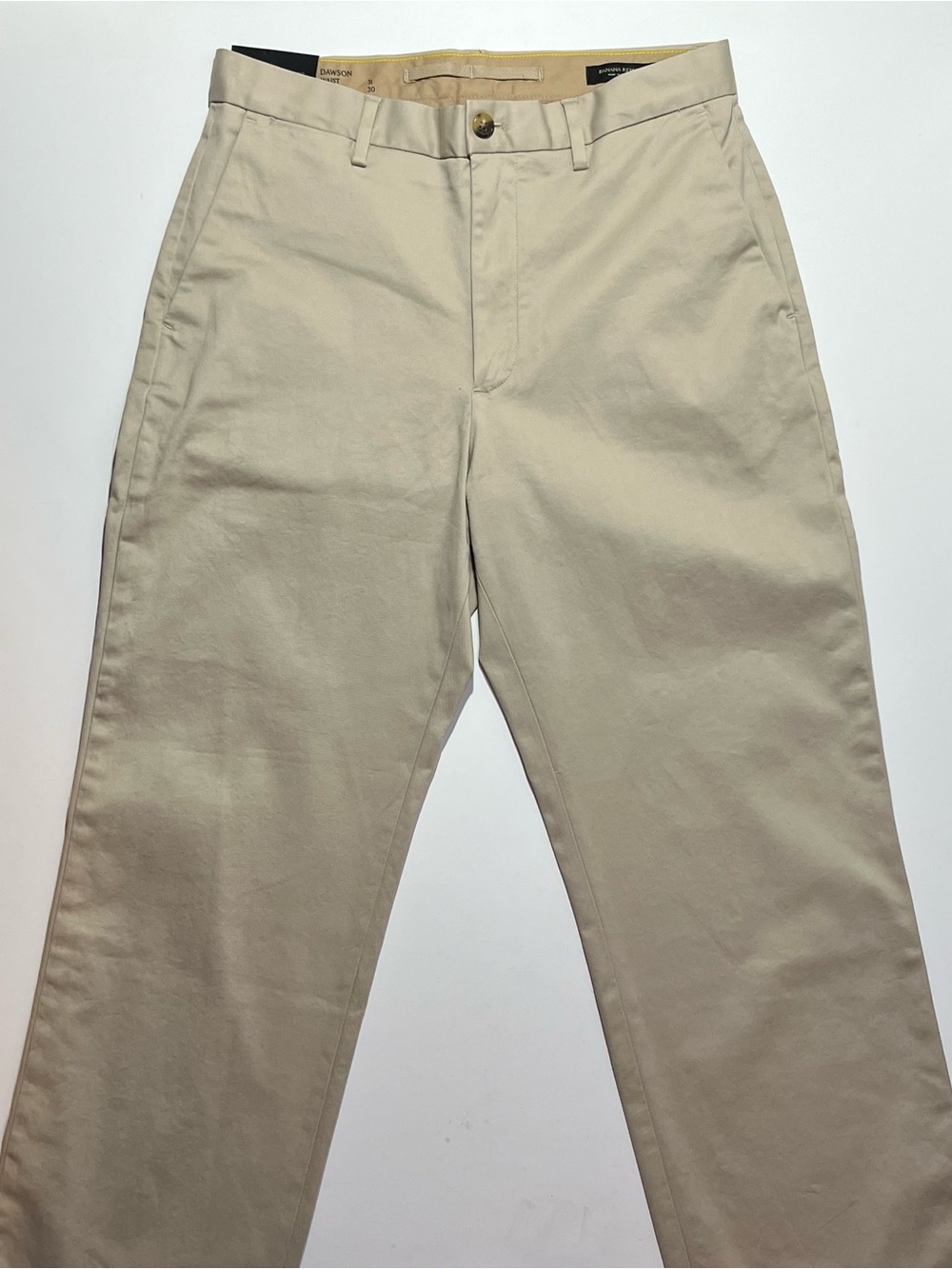 NEW Banana Republic Dawson Relaxed Straight Khaki Chino Pants, 31x30